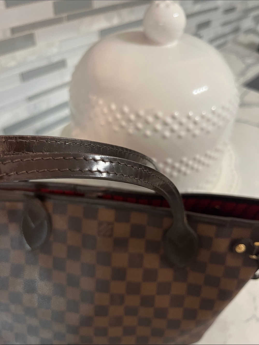 Louis Vuitton Neverfull PM Tote with Red Interior Trim - Picture 3 of 15